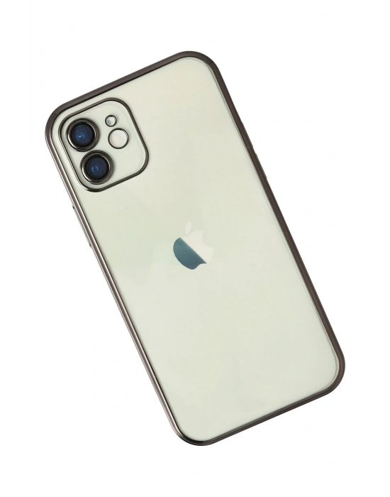 Newface iPhone 12 Kılıf Razer Lensli Silikon - Siyah