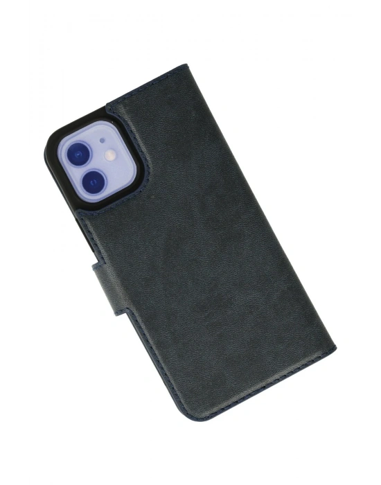 Newface iPhone 12 Kılıf Trend S Plus Kapaklı Kılıf - Lacivert