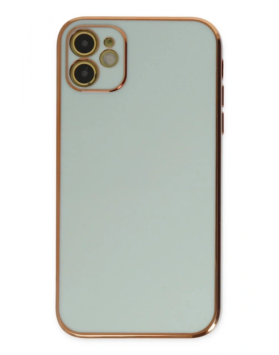 Newface iPhone 12 Kılıf Volet Silikon - Açık Yeşil