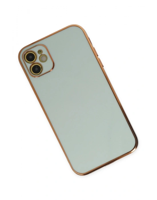 Newface iPhone 12 Kılıf Volet Silikon - Açık Yeşil