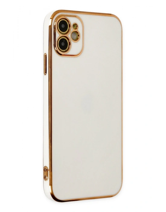 Newface iPhone 12 Kılıf Volet Silikon - Beyaz