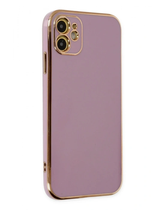 Newface iPhone 12 Kılıf Volet Silikon - Mor