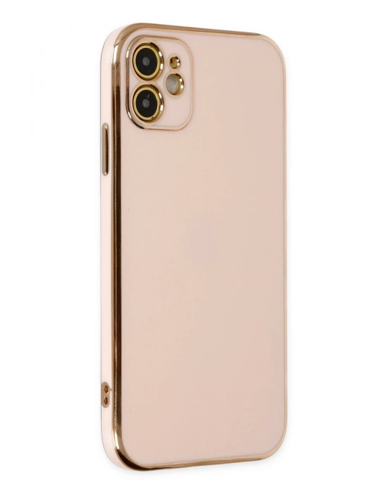 Newface iPhone 12 Kılıf Volet Silikon - Pembe