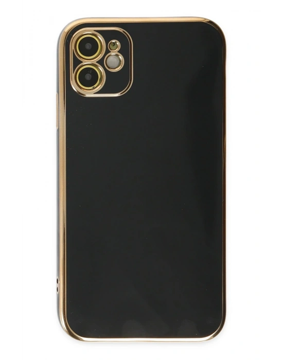 Newface iPhone 12 Kılıf Volet Silikon - Siyah