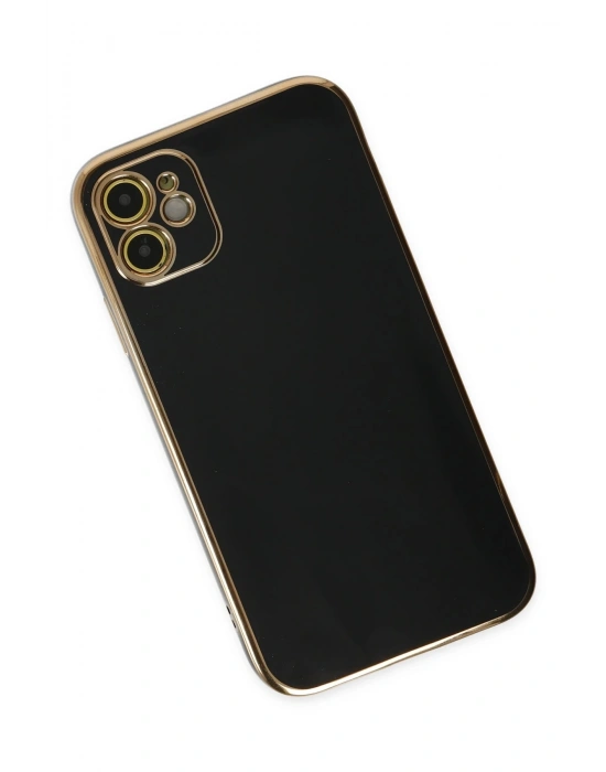 Newface iPhone 12 Kılıf Volet Silikon - Siyah