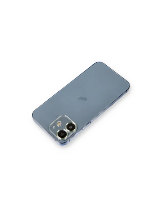 Newface iPhone 12 Metal Kamera Lens Koruma Cam - Açık Yeşil
