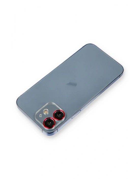 Newface iPhone 12 Metal Kamera Lens Koruma Cam - Kırmızı