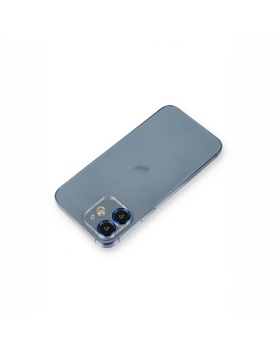 Newface iPhone 12 Metal Kamera Lens Koruma Cam - Mavi