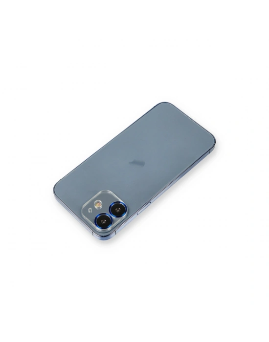 Newface iPhone 12 Metal Kamera Lens Koruma Cam - Mavi