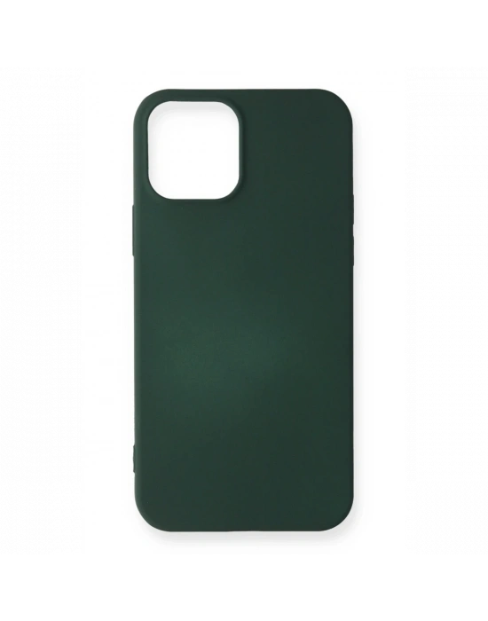 Newface iPhone 12 Mini Kılıf First Silikon - Koyu Yeşil