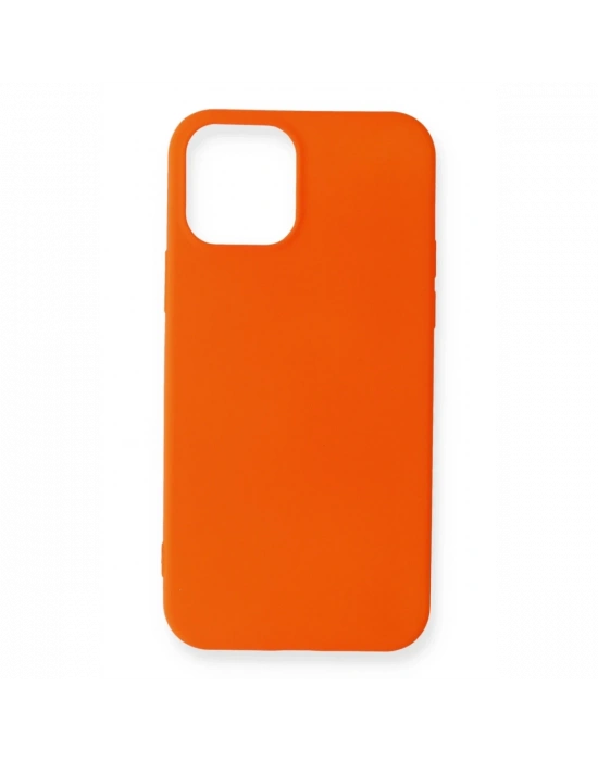 Newface iPhone 12 Mini Kılıf First Silikon - Turuncu