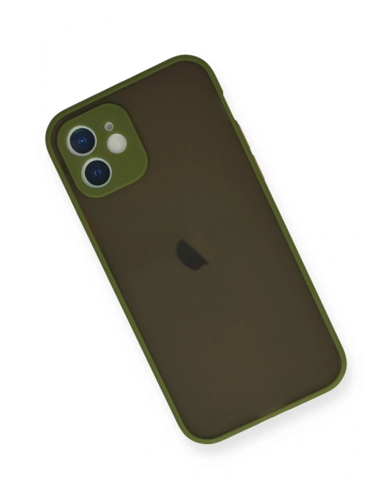 Newface iPhone 12 Mini Kılıf Montreal Silikon Kapak - Açık Yeşil