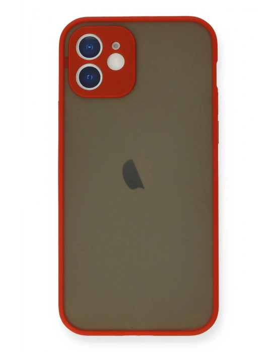 Newface iPhone 12 Mini Kılıf Montreal Silikon Kapak - Kırmızı