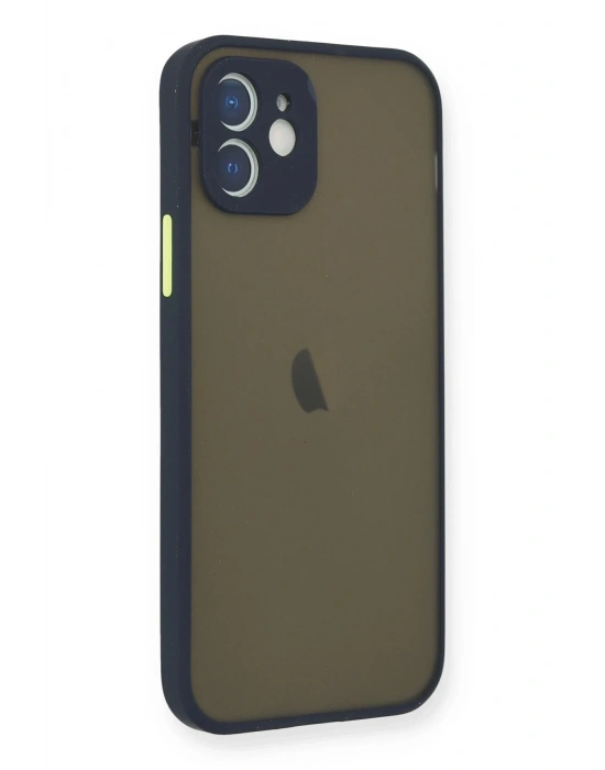 Newface iPhone 12 Mini Kılıf Montreal Silikon Kapak - Lacivert