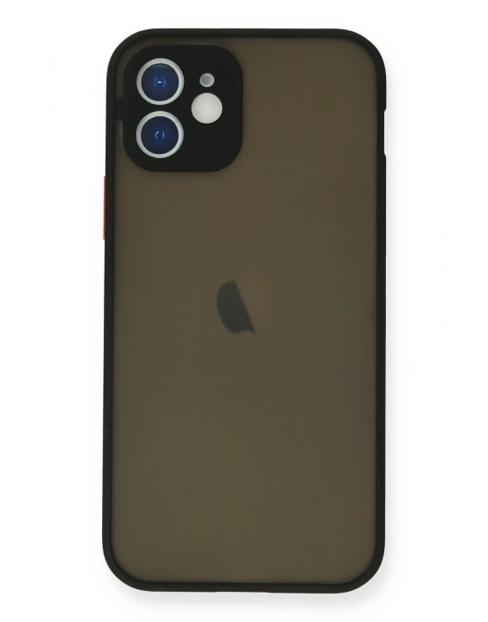 Newface iPhone 12 Mini Kılıf Montreal Silikon Kapak - Siyah