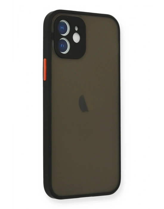 Newface iPhone 12 Mini Kılıf Montreal Silikon Kapak - Siyah