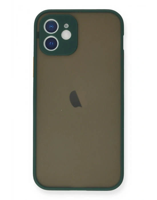 Newface iPhone 12 Mini Kılıf Montreal Silikon Kapak - Yeşil