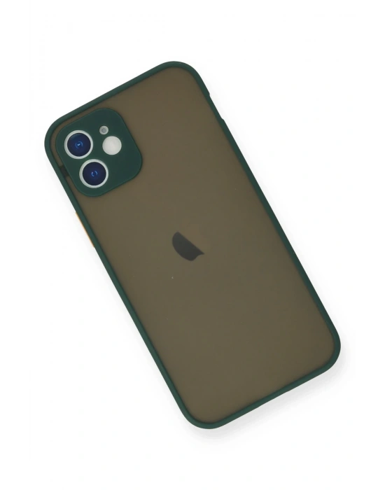 Newface iPhone 12 Mini Kılıf Montreal Silikon Kapak - Yeşil