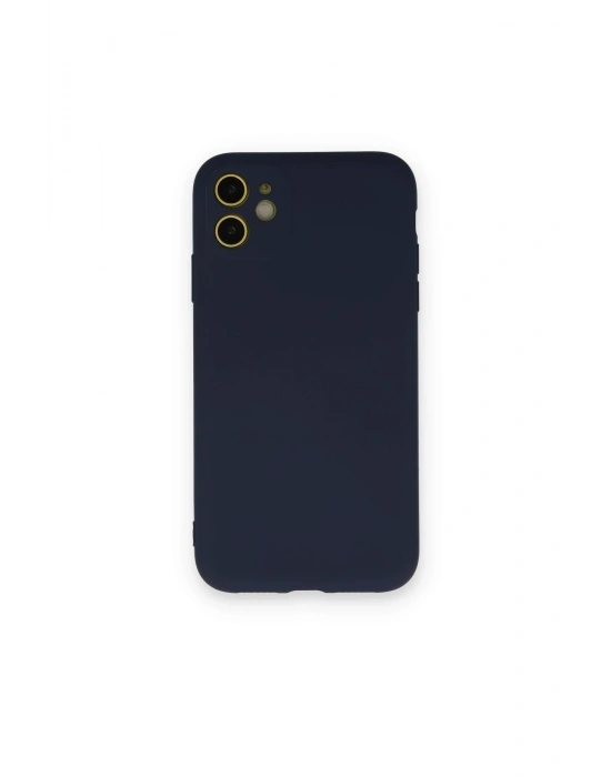 Newface iPhone 12 Mini Kılıf Nano içi Kadife Silikon - Lacivert