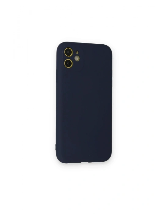 Newface iPhone 12 Mini Kılıf Nano içi Kadife Silikon - Lacivert
