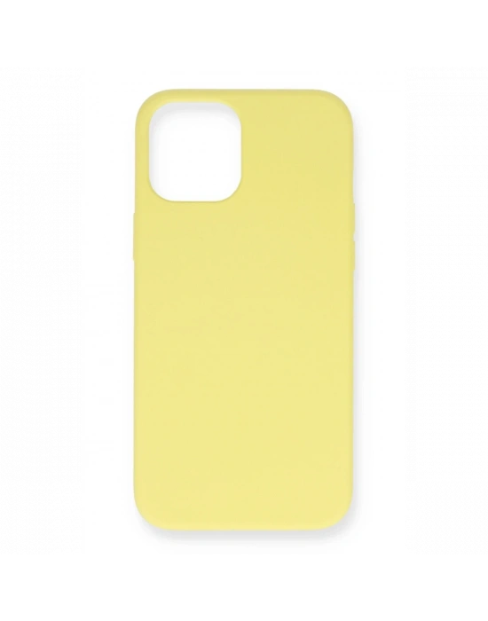 Newface iPhone 12 Mini Kılıf Nano içi Kadife Silikon - Sarı