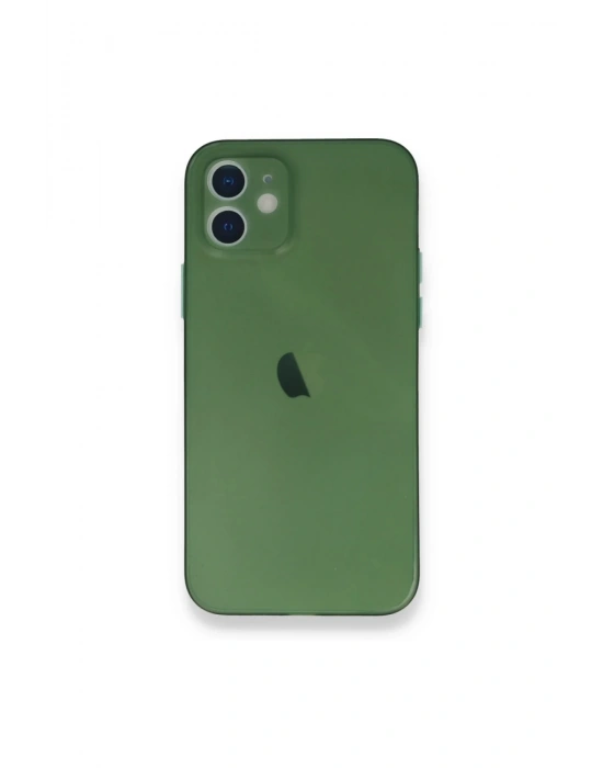 Newface iPhone 12 Mini Kılıf PP Ultra İnce Kapak - Yeşil