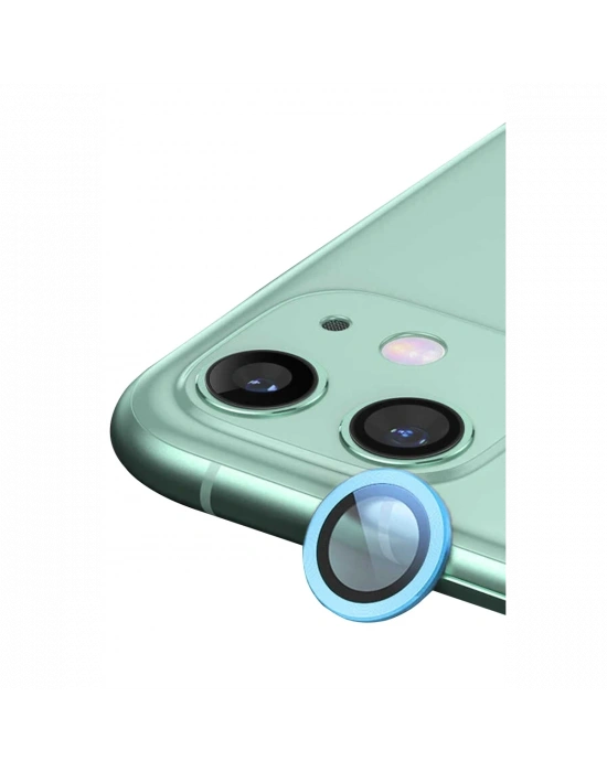 Newface iPhone 12 Mini Raze Metal Kamera Lens - Mavi