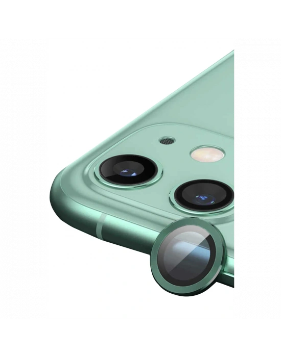 Newface iPhone 12 Mini Raze Metal Kamera Lens - Yeşil