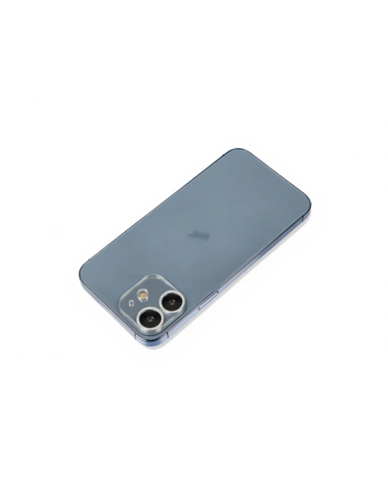 Newface iPhone 12 Mini Shine Kamera Lens Koruma Cam - Gümüş