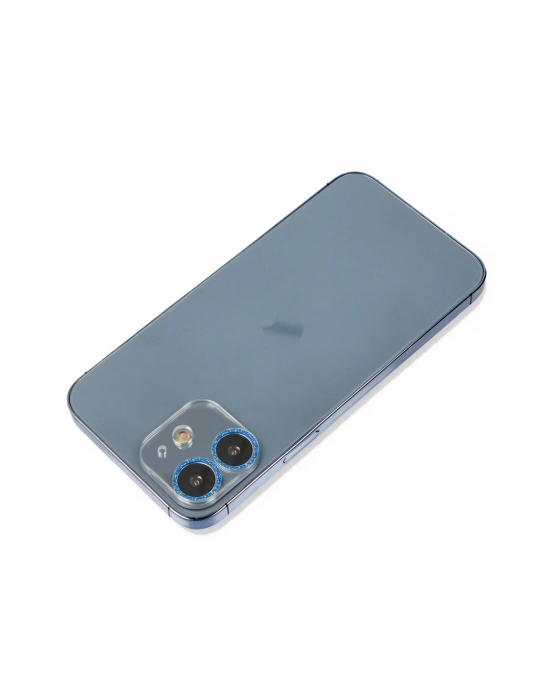 Newface iPhone 12 Mini Shine Kamera Lens Koruma Cam - Mavi