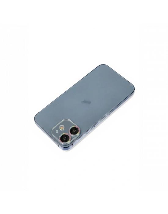 Newface iPhone 12 Mini Shine Kamera Lens Koruma Cam - Rainbow