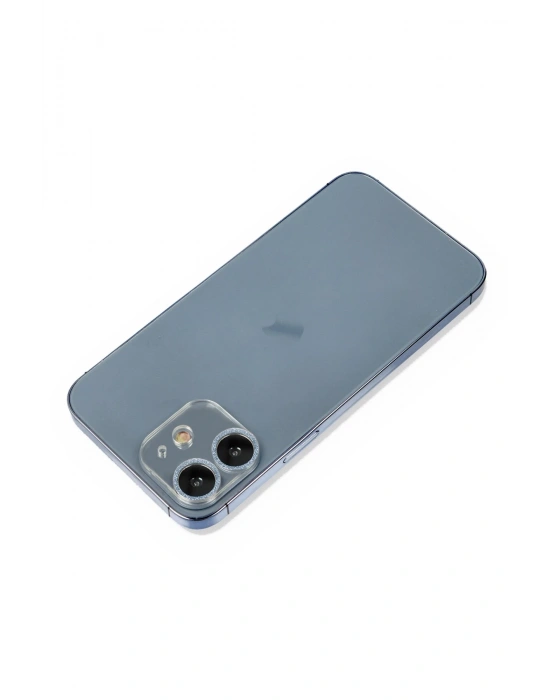 Newface iPhone 12 Mini Shine Kamera Lens Koruma Cam - Sierra Blue