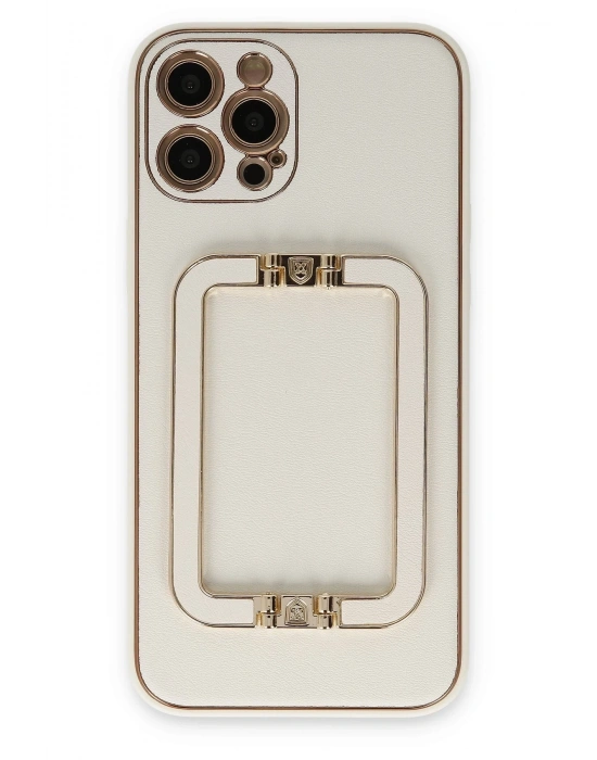 Newface iPhone 12 Pro Kılıf Coco Elit Kapak - Beyaz