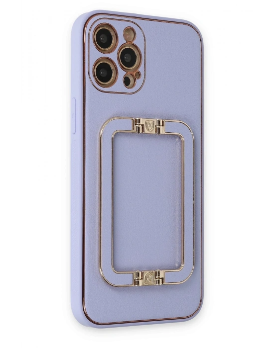 Newface iPhone 12 Pro Kılıf Coco Elit Kapak - Lila