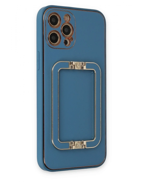 Newface iPhone 12 Pro Kılıf Coco Elit Kapak - Mavi