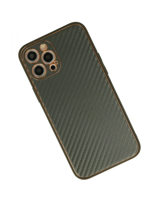 Newface iPhone 12 Pro Kılıf Coco Karbon Silikon - Füme