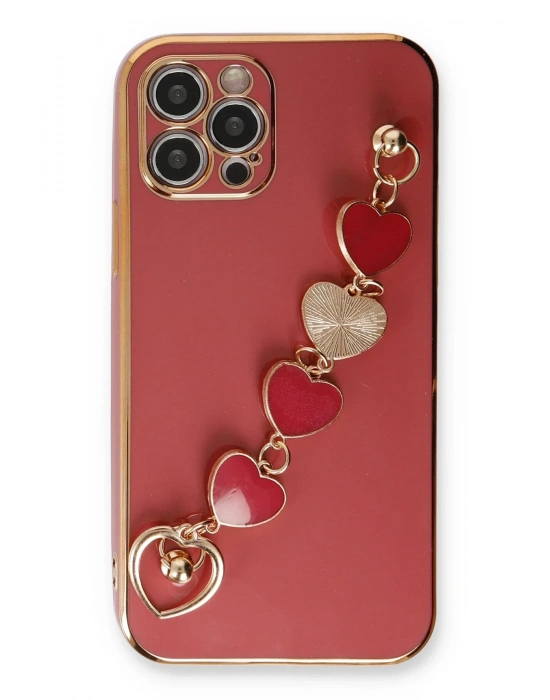 Newface iPhone 12 Pro Kılıf Esila Silikon - Kırmızı