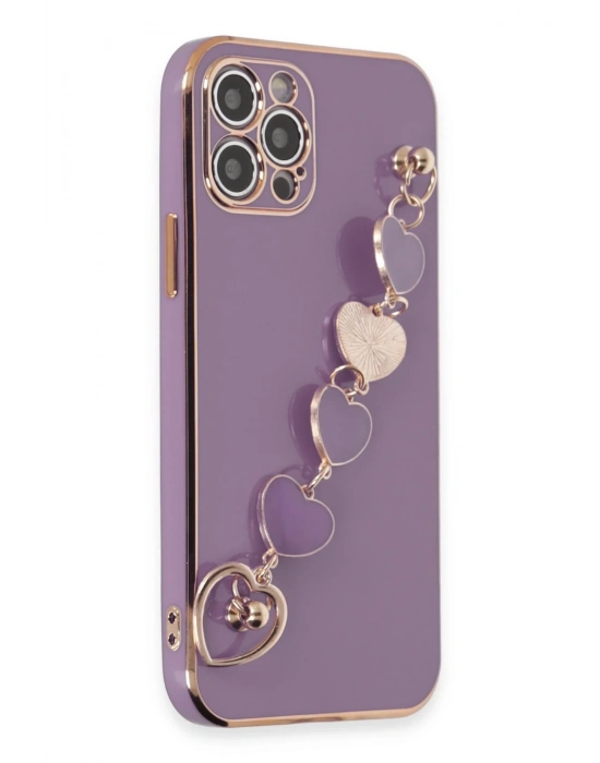 Newface iPhone 12 Pro Kılıf Esila Silikon - Mor