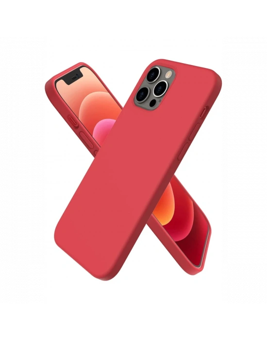 Newface iPhone 12 Pro Kılıf First Silikon - Kırmızı