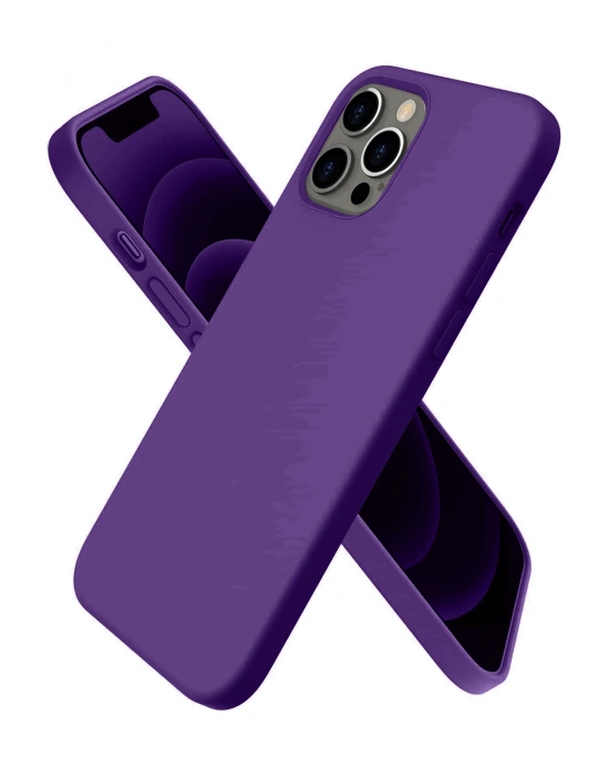 Newface iPhone 12 Pro Kılıf First Silikon - Mürdüm