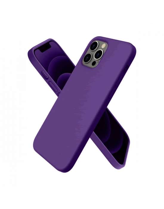 Newface iPhone 12 Pro Kılıf First Silikon - Mürdüm