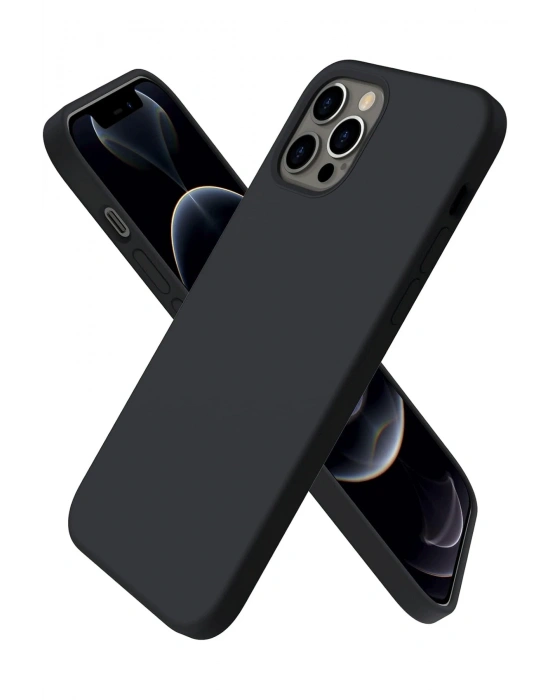 Newface iPhone 12 Pro Kılıf First Silikon - Siyah