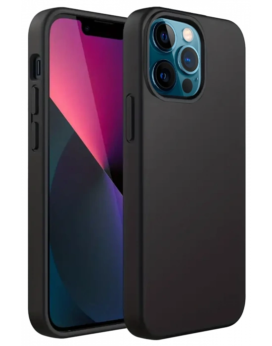 Newface iPhone 12 Pro Kılıf First Silikon - Siyah