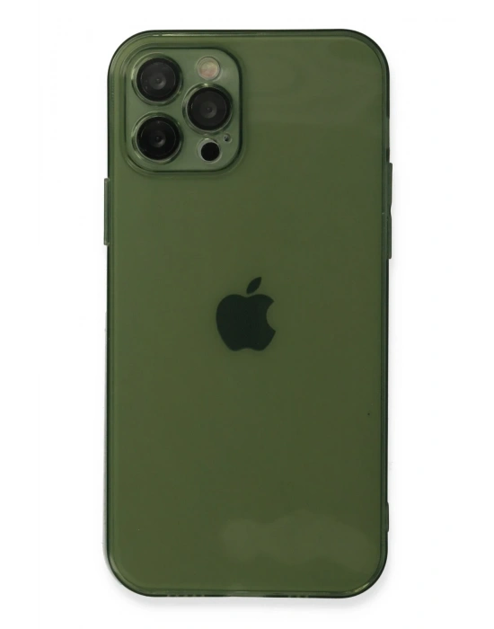 Newface iPhone 12 Pro Kılıf Fly Lens Silikon - Yeşil