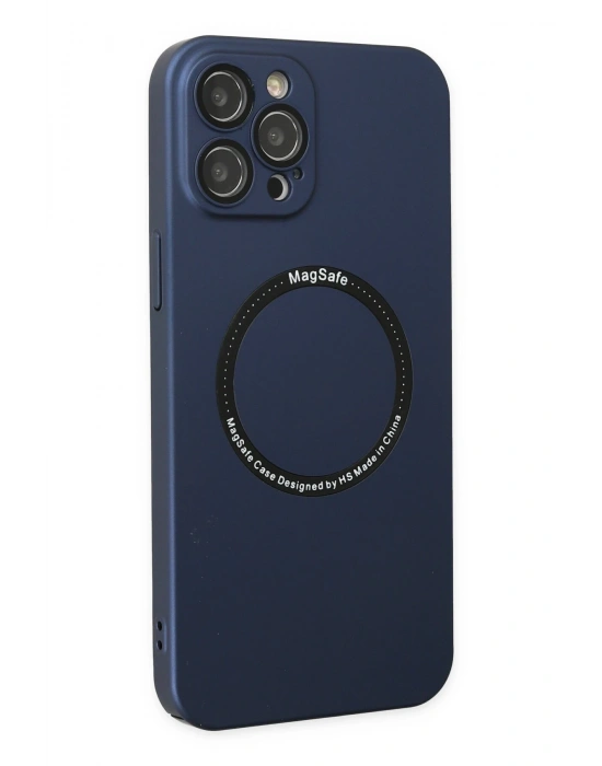 Newface iPhone 12 Pro Kılıf Jack Magneticsafe Lens Silikon - Lacivert