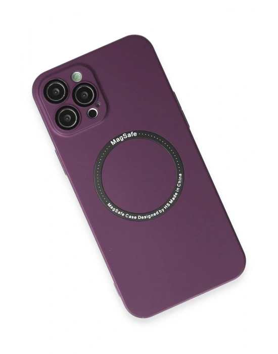 Newface iPhone 12 Pro Kılıf Jack Magneticsafe Lens Silikon - Mürdüm