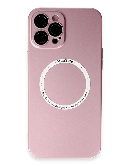 Newface iPhone 12 Pro Kılıf Jack Magneticsafe Lens Silikon - Rose Gold