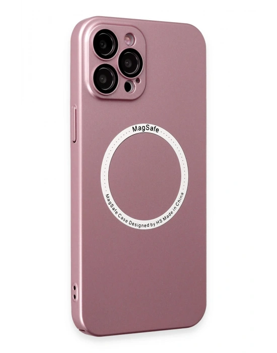 Newface iPhone 12 Pro Kılıf Jack Magneticsafe Lens Silikon - Rose Gold