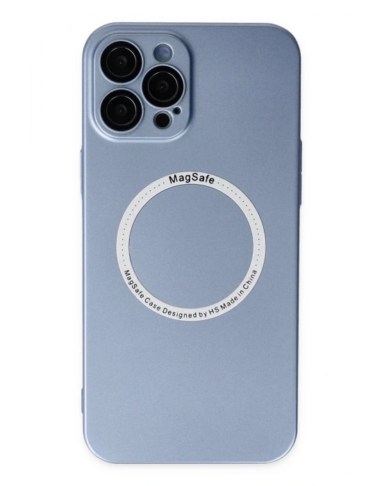 Newface iPhone 12 Pro Kılıf Jack Magneticsafe Lens Silikon - Sierra Blue