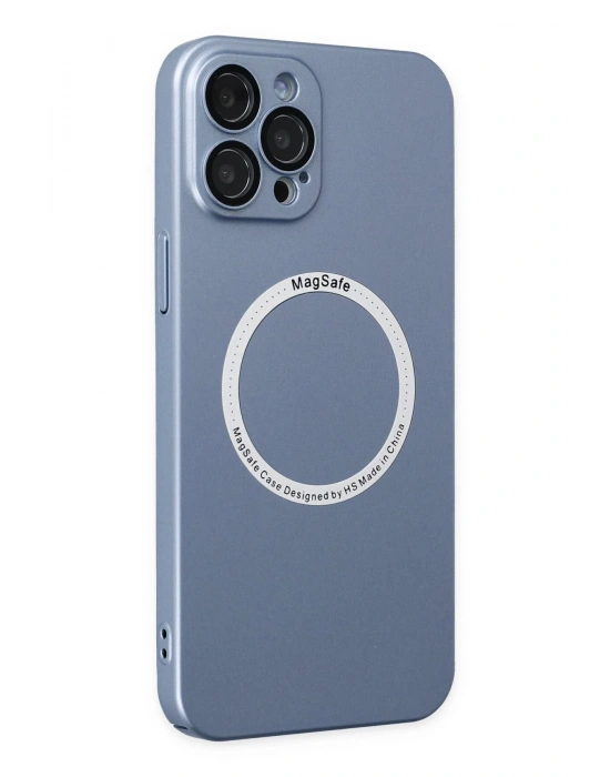 Newface iPhone 12 Pro Kılıf Jack Magneticsafe Lens Silikon - Sierra Blue